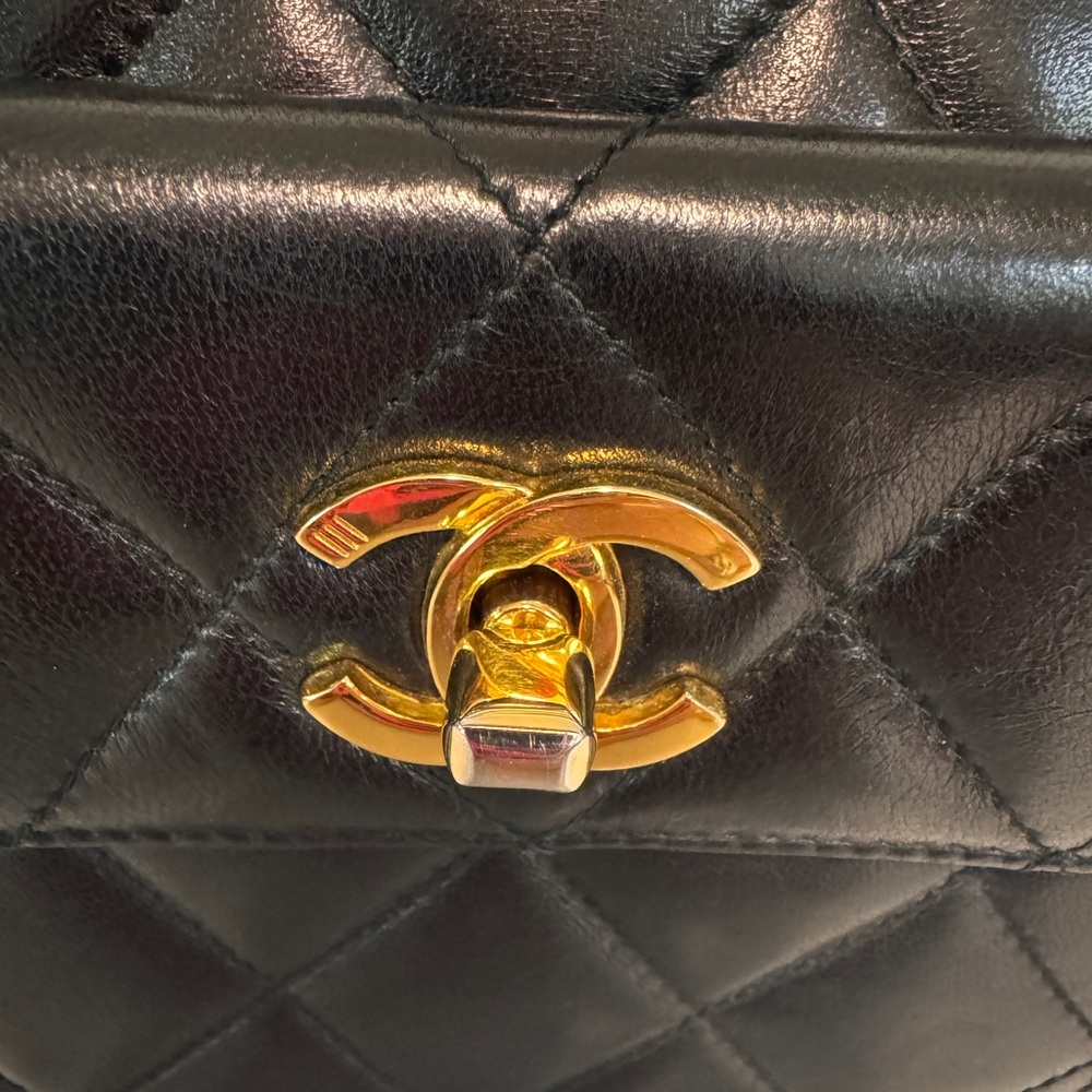Vintage Chanel Black Quilted Backpack - Picture 3 of 11